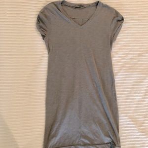 PrAna Gray Short Sleeve Knee-Length Dress